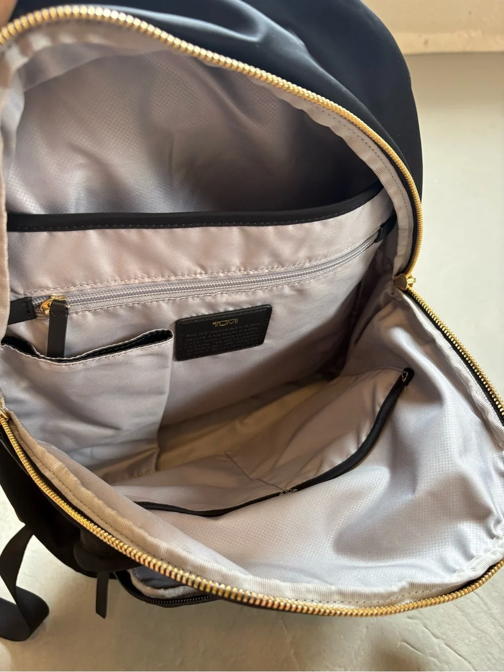 Tumi Black Nylon Medium Travel Backpack